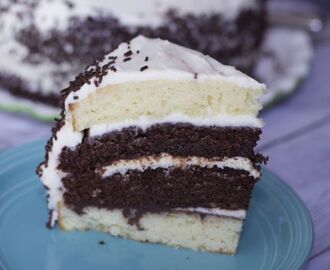 Chocolate Vanilla Birthday Cake