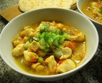 Curry de pollo al microondas