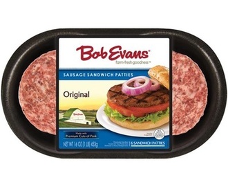 Bob Evan’s Sausage Patty Burger w/ Hash Browns