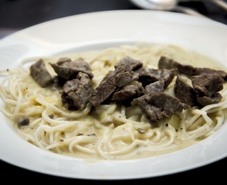 Beef Stroganoff and Noodle Soup