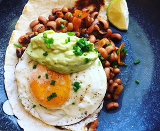 Breakfast Burrito with Eggs & Guacamole