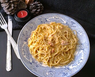 Esparguete cremosa com chouriço (light e integral)