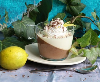 Csokoládé és fehér csokoládé lime panna cotta – marcsireceptjei.hu