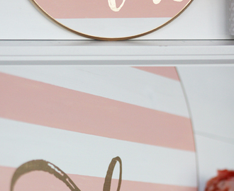 Valentine’s Day Craft: Striped Round LOVE Sign