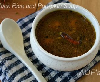 Black Rice And Pumpkin Soup ( My experiments with Ambila )