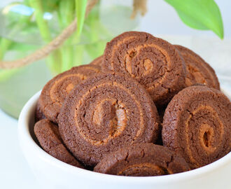 chocolade-pindakaas swirl koekjes