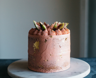 Pistachio Cake with Rosewater Buttercream
