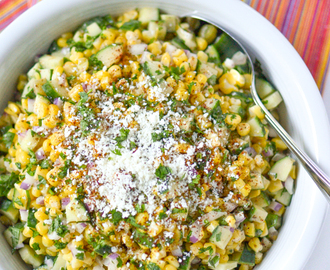 Mexican Street Corn and Cucumber Salad