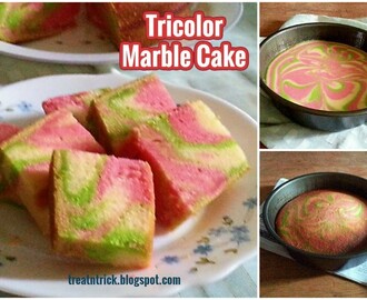 TRICOLOR MARBLE CAKE RECIPE