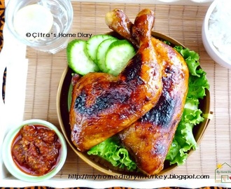 Resep Ayam Bakar Kecap / İndonesian grilled sweet soy sauce Chicken