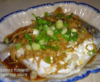 Steamed Fish with Ginger/Soy Sauce