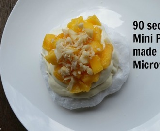 90 second Mini Pavlovas in the Microwave