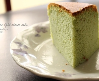 Green tea light cheese cake 绿茶轻乳酪蛋糕