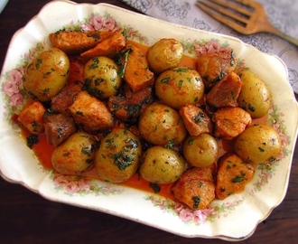 Fried pork with potatoes