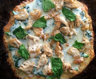 Keto Pizza- Grilled Chicken & Spinach
