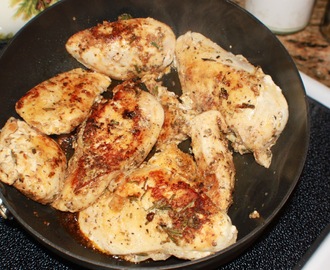 Pan Fried Chicken with Garlic Butter and Herb Recipe