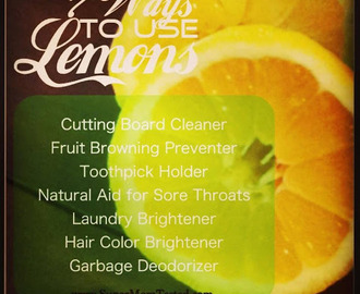 7 Ways to use Lemons