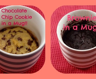 Individual Cookies and Brownie in a Mug