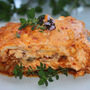 Vegetarisk lasagne med zucchini, ajvar och fetaost