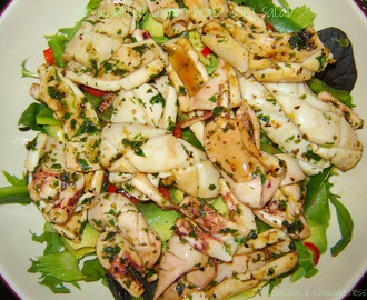 Chargrilled Lemon Herb Squid Salad
