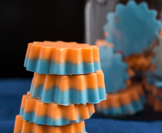 Low-Carb Blue and Orange Jello Shot Gummies