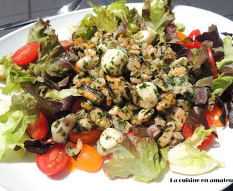 Salade de fruits de mer à l'ail et persil