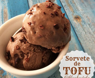 Receita de sorvete caseiro de chocolate com laranja feito com tofu (vegano)