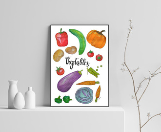 Zelenina  a ovoce - Ilustrace do kuchyně