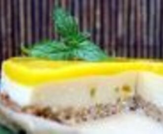 Lactosevrije en glutenvrije taart met mango