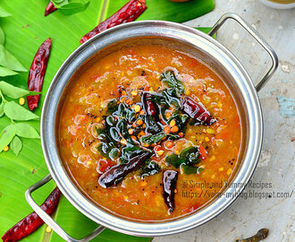 Kongunadu style " Peerkangai Bhaji kadayal " / Mashed Ridgegourd gravy - Quick South Indian gravy for Idli and Dosa made using Pressure Cooker