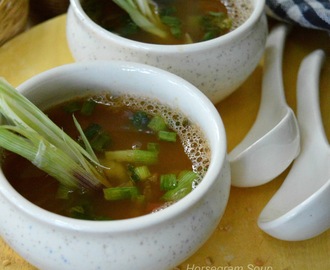 Horse Gram and Spring onion Soup ( Comforting Monsoon Broths Collaboration )