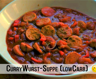 Würzige Low Carb Currywurst Suppe