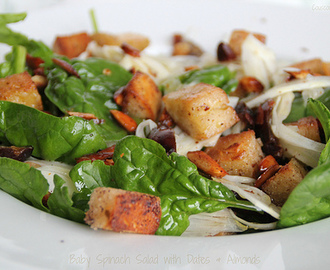 Baby Spinach Salad with Dates & Almonds