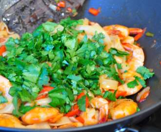 Simple Stir-Fry Shrimp and Rice Noodle Recipe Dinner
