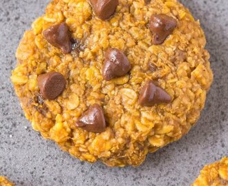 Healthy 3 Ingredient Nut Free Flourless Pumpkin Cookies
