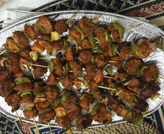 GRILLED CHICKEN ON BAMBOO SKEWERS