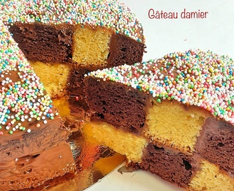 Gâteau Damier express,  sans moule