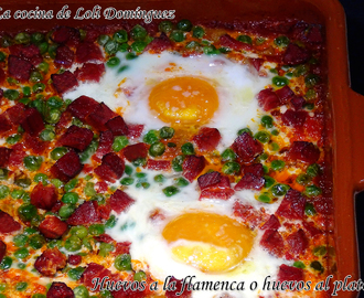 Huevos a la flamenca o huevos al plato