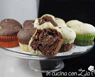 Muffins bicolore cocco e cioccolato