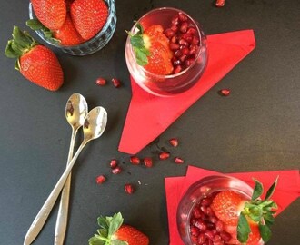 Strawberry Mousse with Pomegranate Jelly Dessert