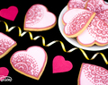 Beautiful Valentines Day Heart Cookies