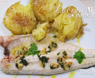 LUBINA AL HORNO CON PATATAS ESPECIADAS (Healthy Fish dish)
