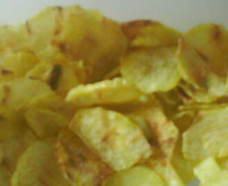 Batata Chips no Micro-Ondas