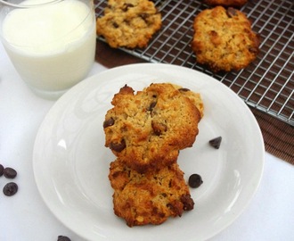 Oat, chocolate and nut butter cookies (gluten and sugar free)