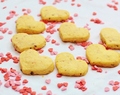 Strawberry Heart Shortbread Biscuits