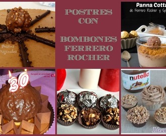 Postres con Bombones Ferrero Rocher