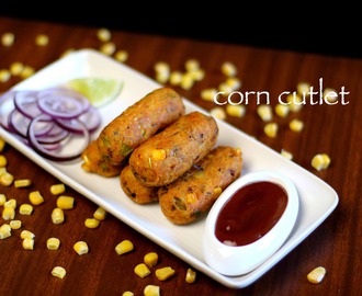 corn cutlet recipe | corn kabab recipe | crispy corn kebab recipe