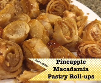 Pineapple Macadamia  Pastry Roll-ups...