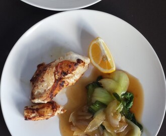 Monk Fish with Bok Choy – a tasty low calorie dish