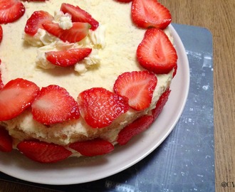 Eggless Strawberry Cream Gateau /Cake